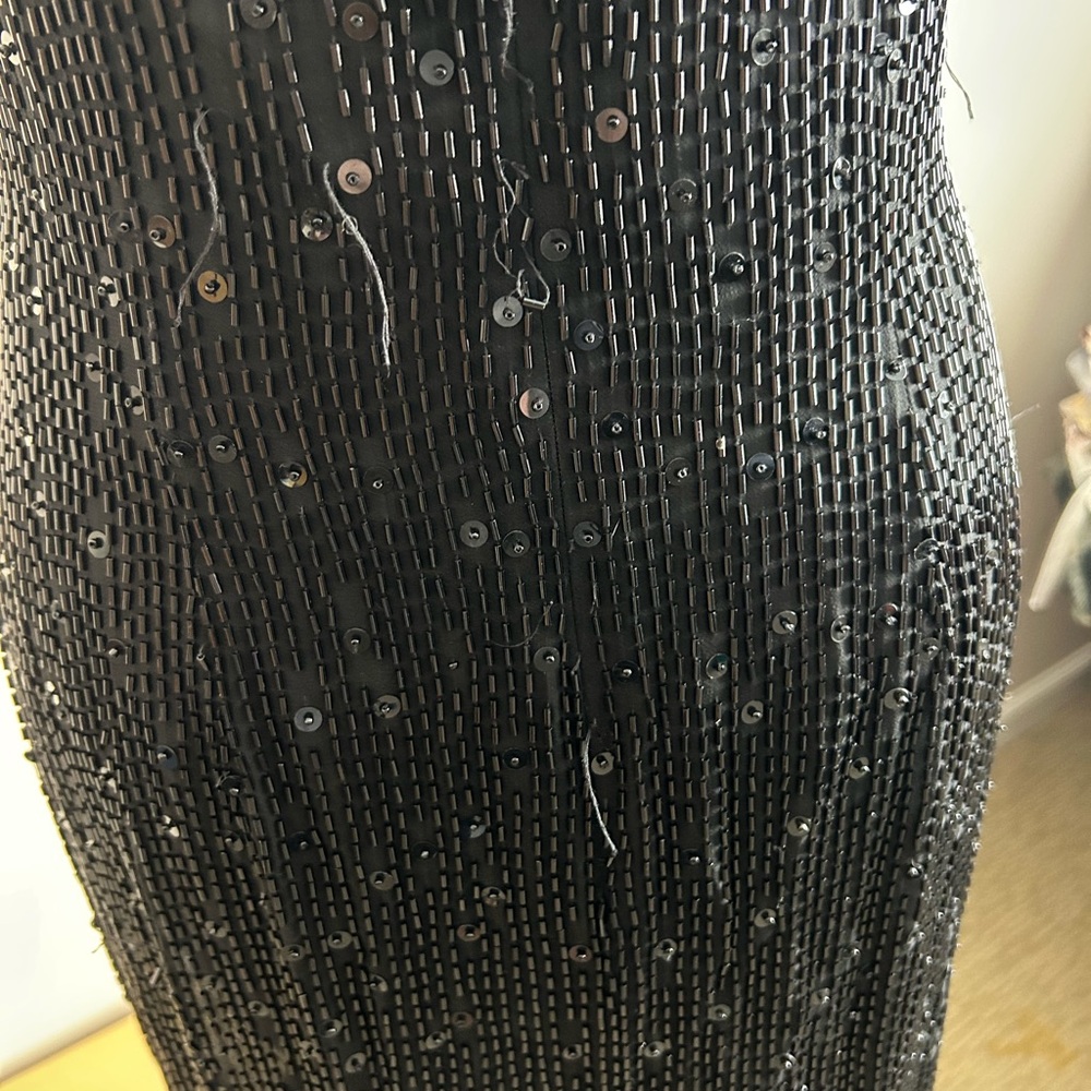 Lillie Rubin Vintage Black Beaded Mini Dress - Picture 5 of 10